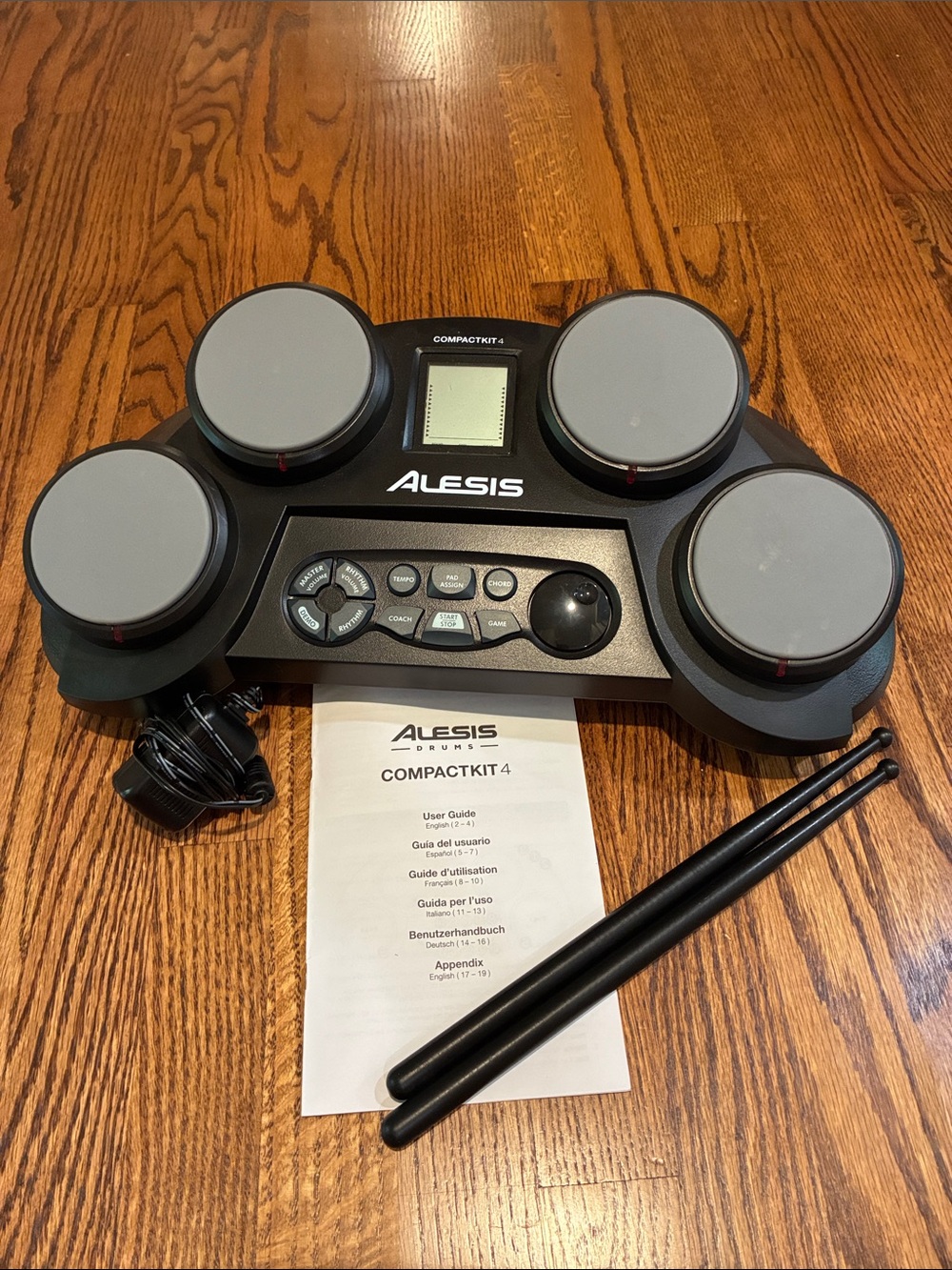 CompactKit 4 Portable Electronic Drum Kit - Black/Grey